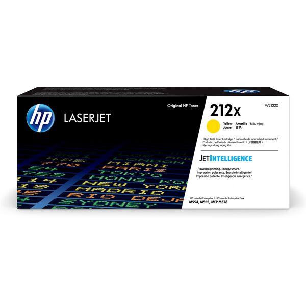 hp cartuccia toner giallo originale laserjet 212x ad alta capacità [w2122x]