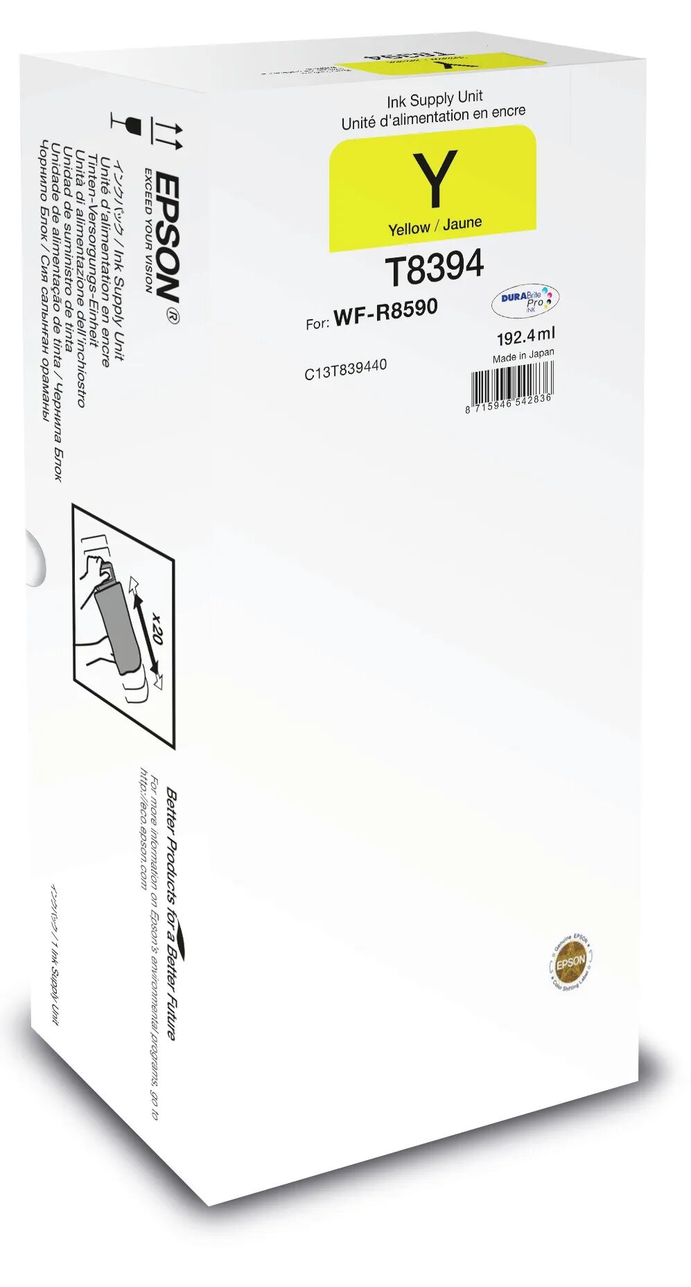 Epson Cartuccia inchiostro  Yellow XL Ink Supply Unit [C13T839440]