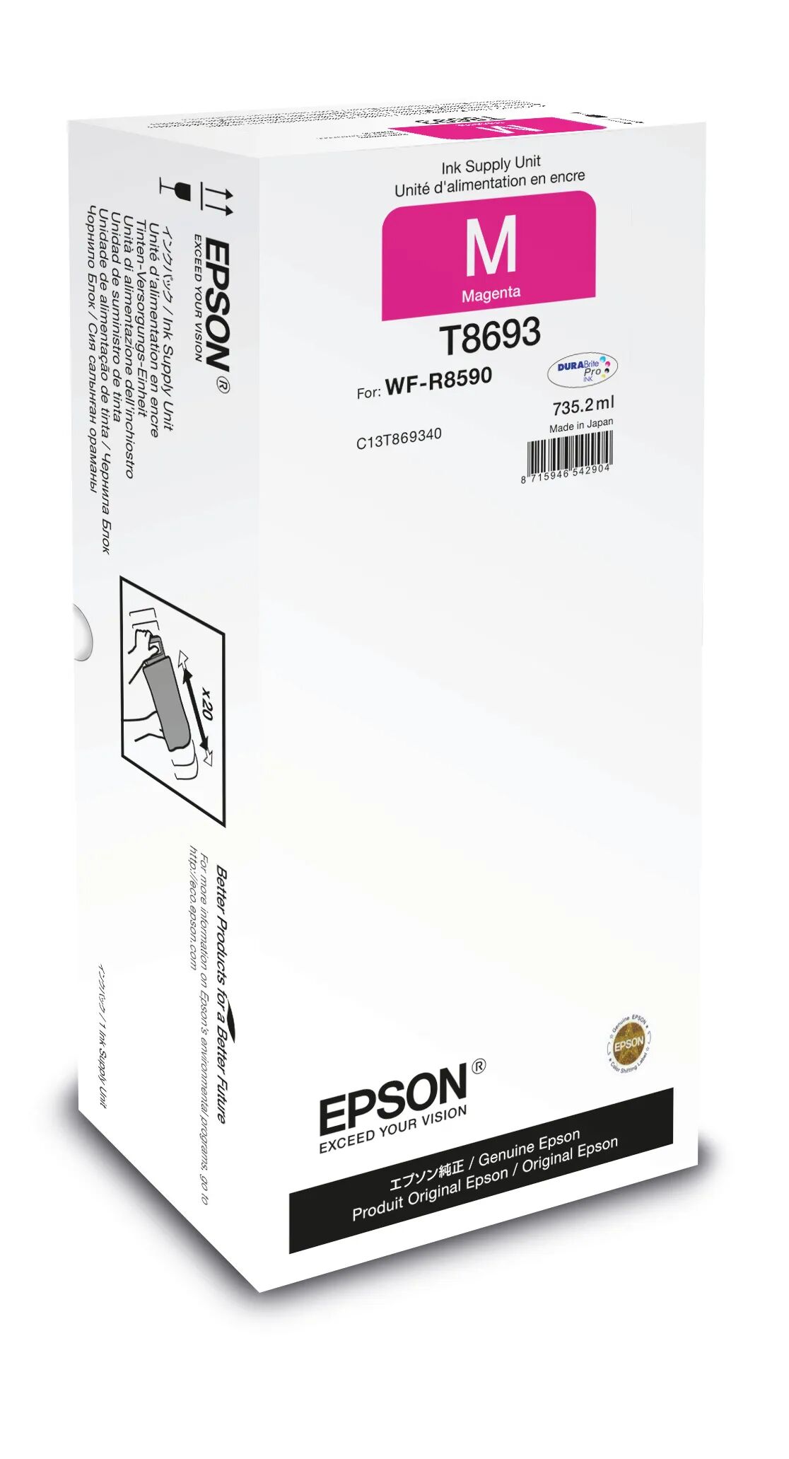 Epson Cartuccia inchiostro  Magenta XXL Ink Supply Unit [C13T869340]
