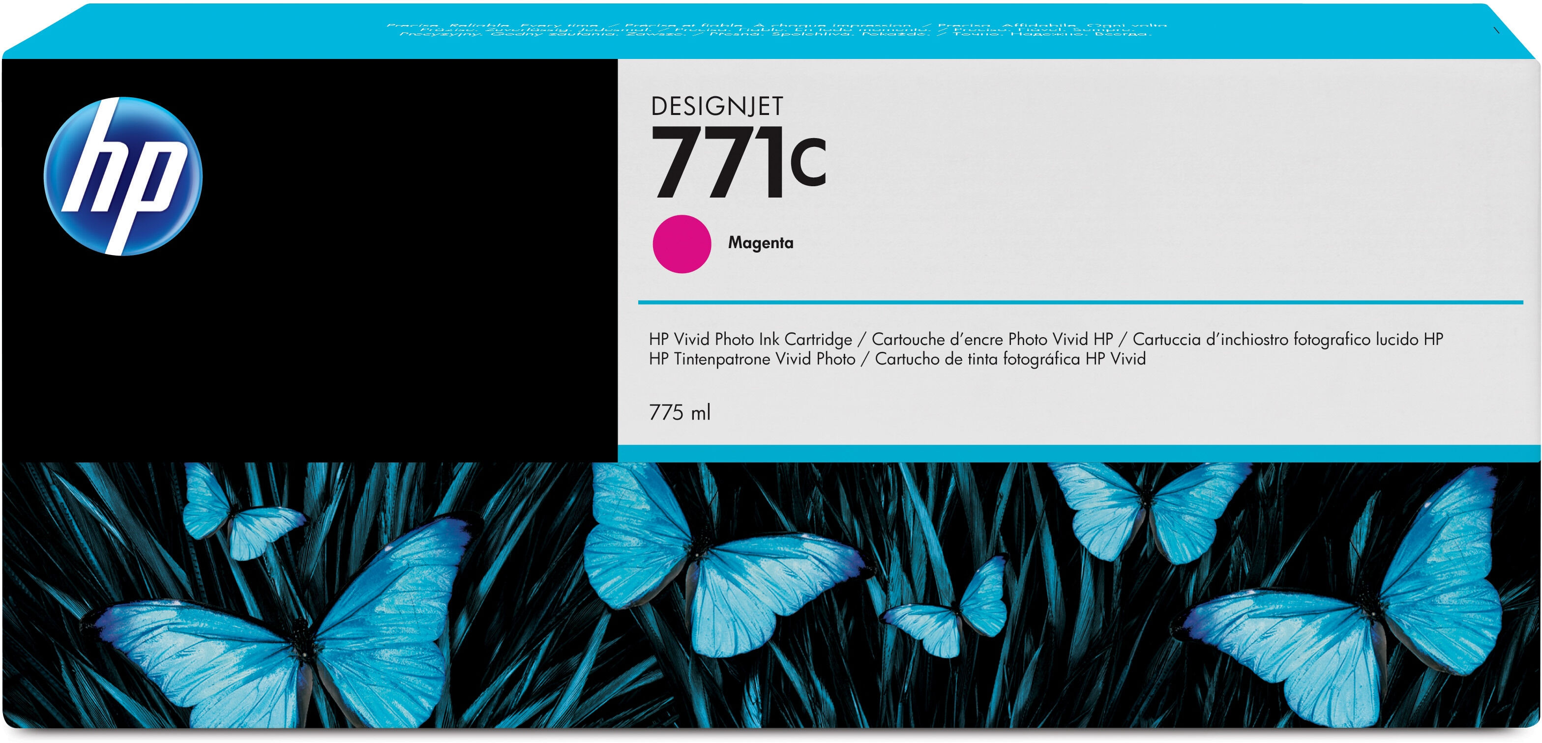 HP Cartuccia inchiostro magenta DesignJet 771C, 775 ml [B6Y09A]