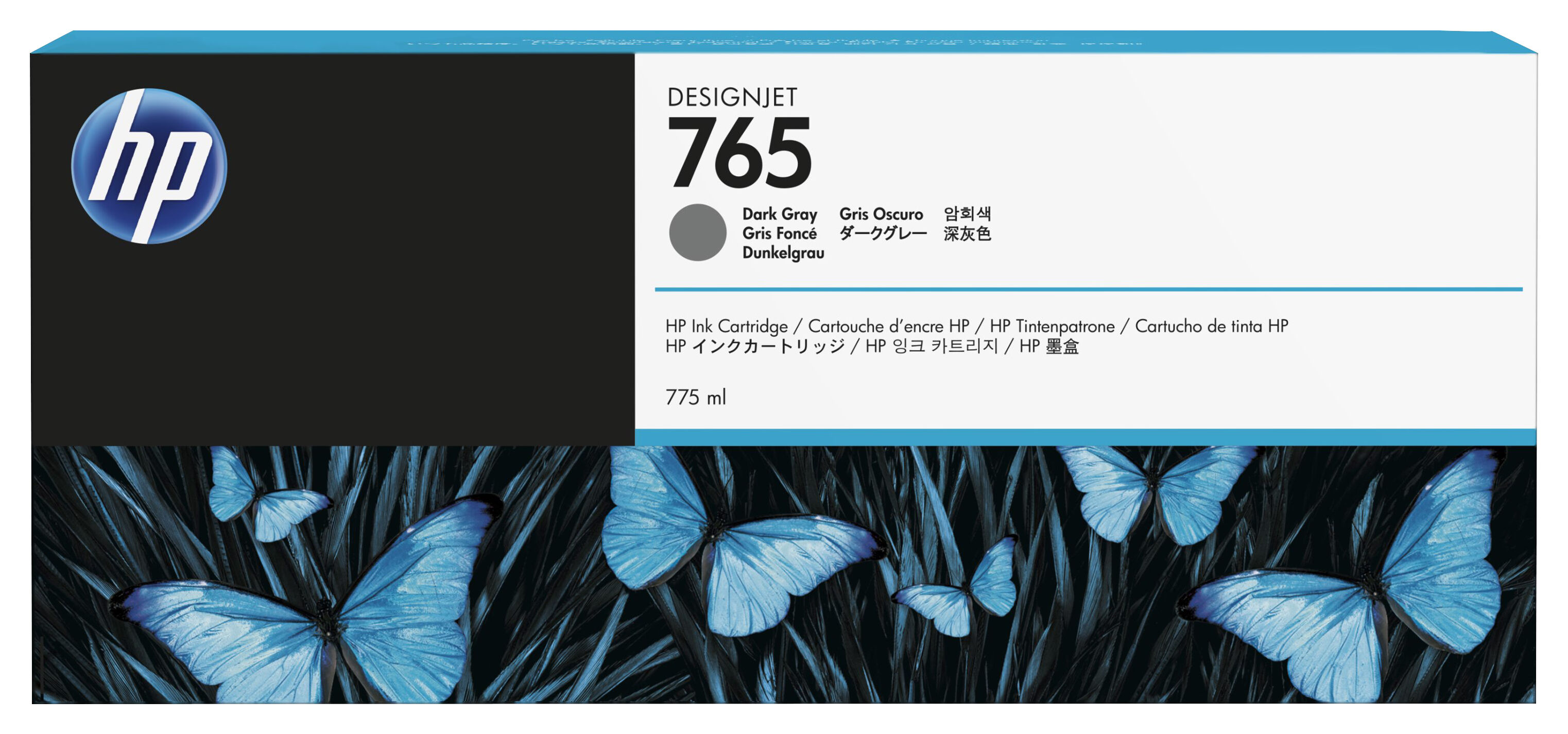HP Cartuccia inchiostro grigio scuro Designjet 765, 775 ml [F9J54A]