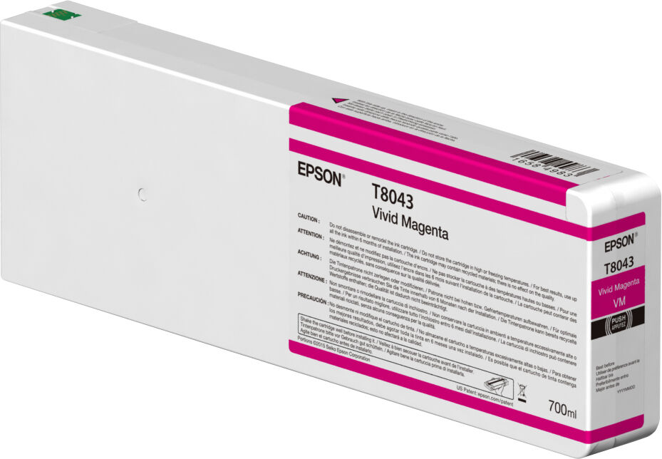 Epson Cartuccia inchiostro  Singlepack Vivid Magenta T804300 UltraChrome HDX/HD 700ml [C13T804300]