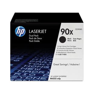 HP Confezione da 2 cartucce originali di Toner nero ad alta capacità LaserJet 90X [CE390XD]