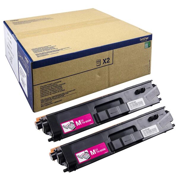 brother tn-900mtwin cartuccia toner 2 pz originale magenta [tn900mtwin]