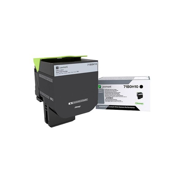 lexmark 71b0h10 cartuccia toner 1 pz originale nero [71b0h10]