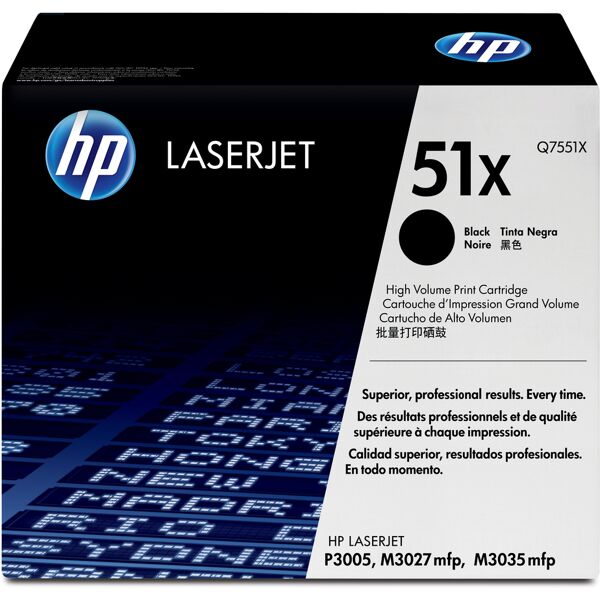 hp toner  51x originale nero 1 pezzo(i) [q7551x]