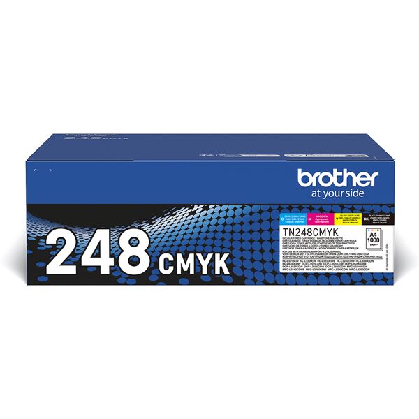 brother tn-248val cartuccia toner 4 pz originale nero, ciano, magenta, giallo [tn-248val]