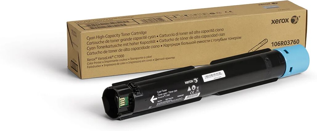 Xerox Cartuccia toner Ciano a High capacity da 10100 Pagine per Stampante colori ® VersaLink® C7000 (106R03760) [106R03760]