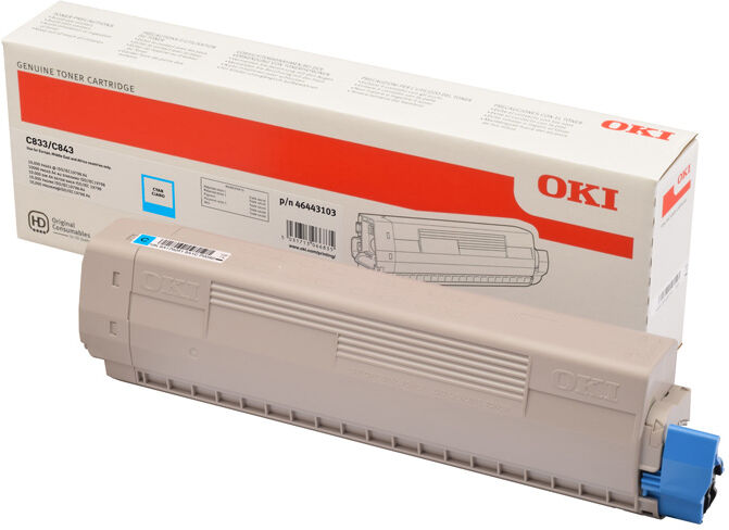 Oki 46443103 cartuccia toner 1 pz Originale Ciano [46443103]