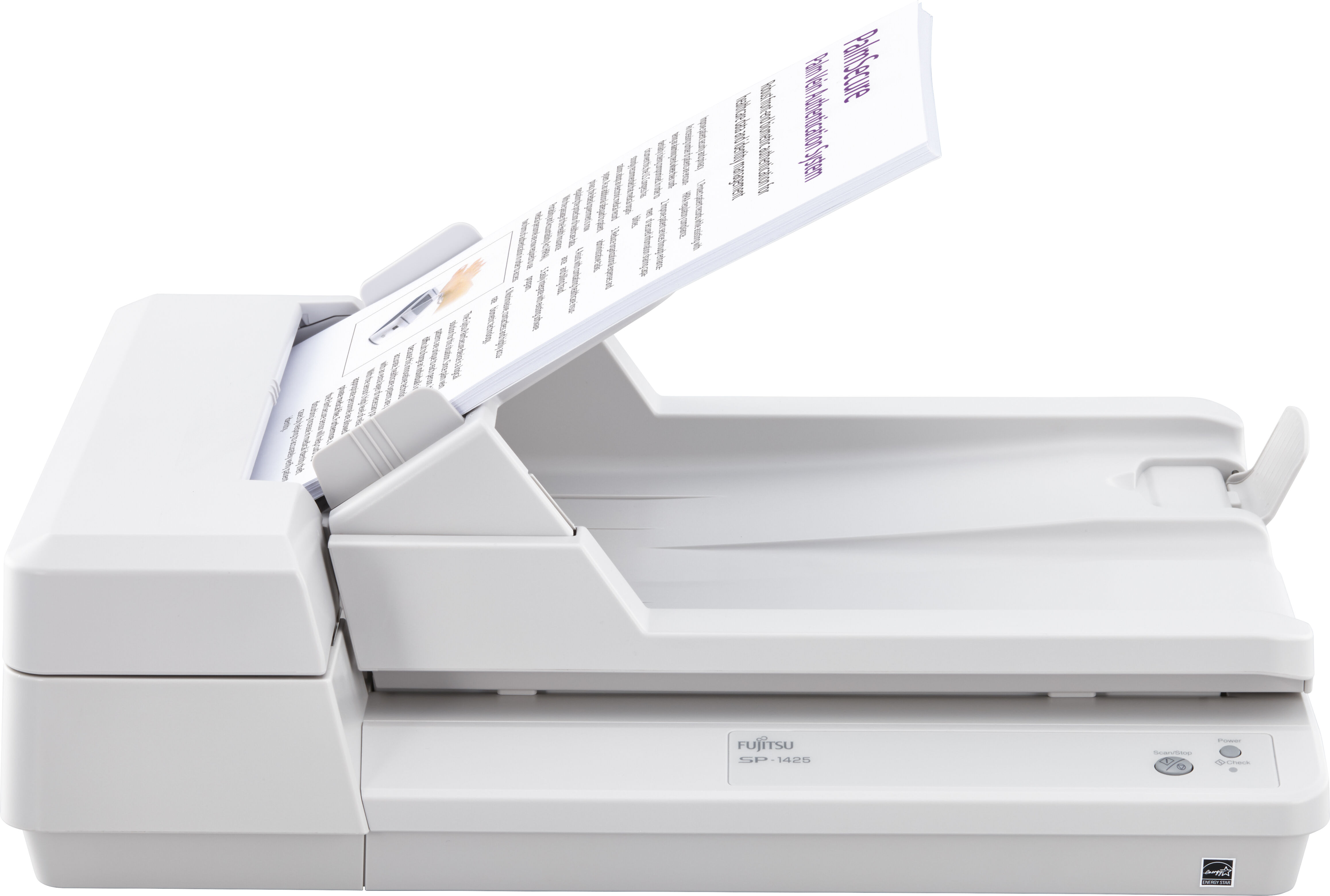 fujitsu ricoh sp-1425 scanner piano e adf 600 x dpi a4 bianco [pa03753-b001]