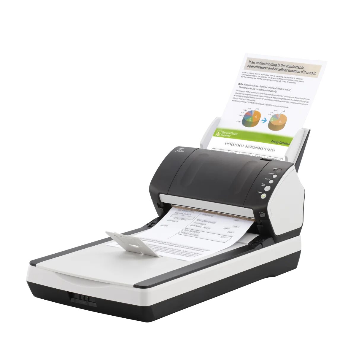 Fujitsu fi-7240 Scanner piano e ADF 600 x DPI A4 Nero, Bianco [PA03670-B601]