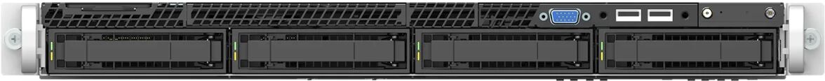 Intel R1304WF0ZSR sistema barebone per server ® C624 LGA 3647 (Socket P) Rack (1U) Grigio, Nero [R1304WF0ZSR]