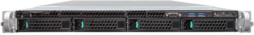 Intel R1304WT2GSR sistema barebone per server ® C612 LGA 2011-v3 Rastrelliera (1U) Nero, Metallico [R1304WT2GSR]