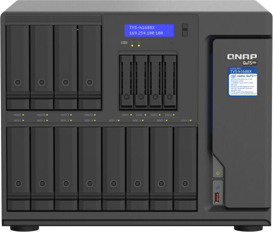 QNAP Server NAS  TVS-h1688X Tower Collegamento ethernet LAN Nero W-1250 [TVS-H1688X-W1250-32G]