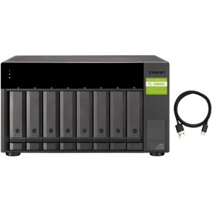 QNAP Box per HD esterno  TL-D800C contenitore di unità archiviazione HDD/SSD Nero, Grigio 2.5/3.5