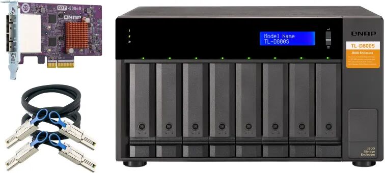 QNAP Box per HD esterno  TL-D800S contenitore di unità archiviazione HDD/SSD Nero, Grigio 2.5/3.5" [TL-D800S]