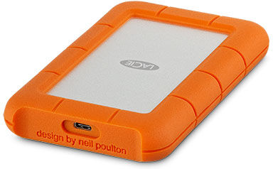 LaCie Hard disk esterno  Rugged USB-C disco rigido 4 TB Arancione, Argento [STFR4000800]