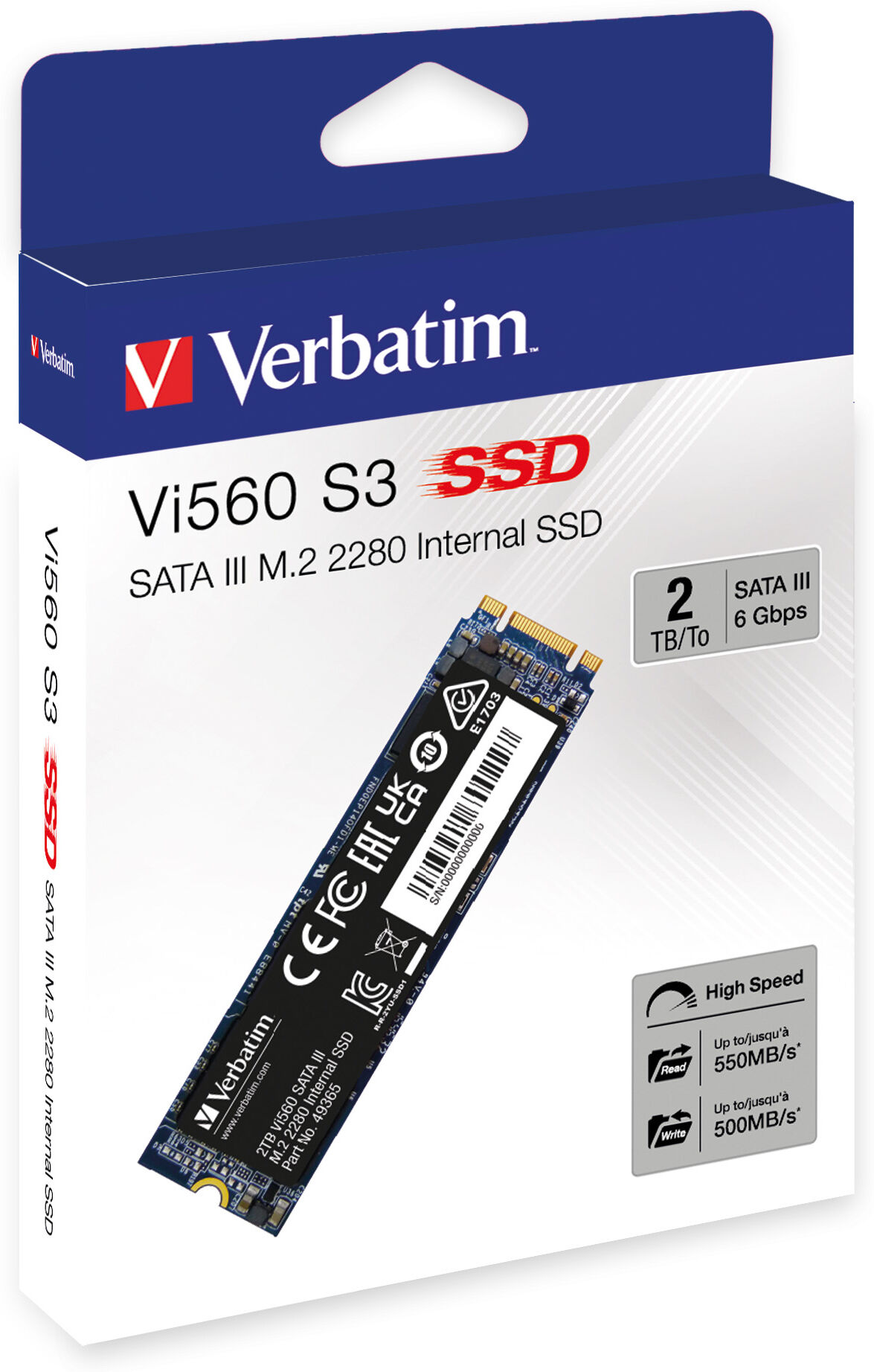 Verbatim SSD  Vi560 S3 M.2 2 TB Serial ATA III 3D NAND [49365]