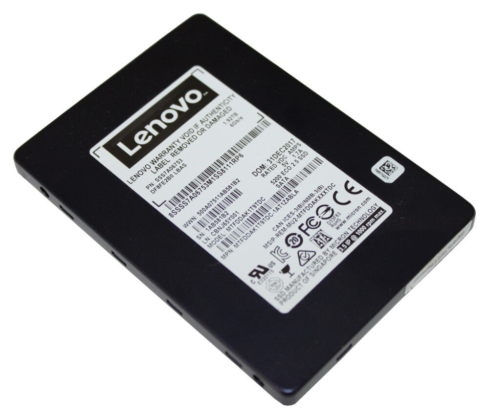 Lenovo SSD  5200 3.5" 960 GB Serial ATA III TLC [4XB7A10159]