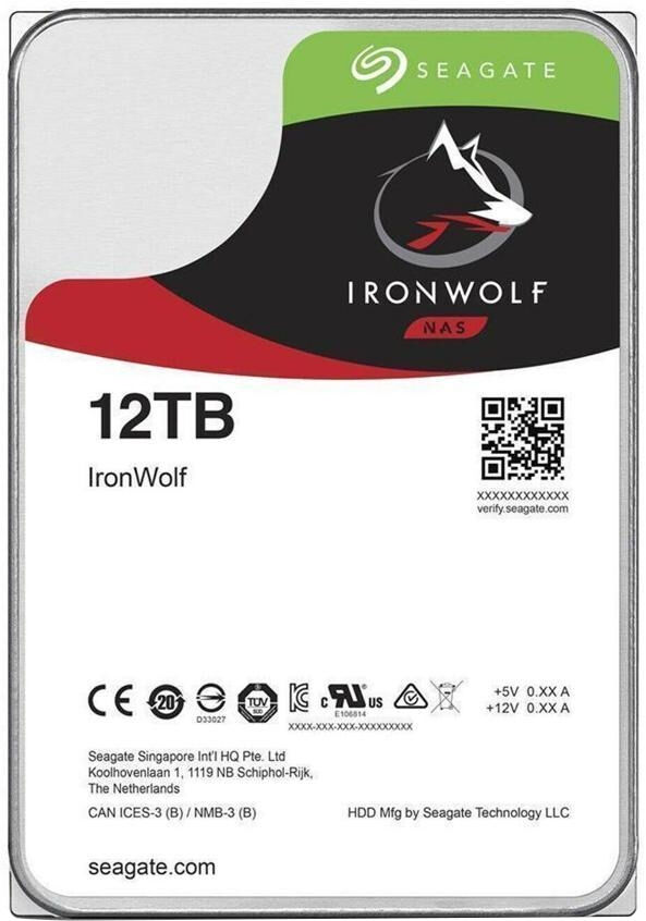 Seagate NAS HDD IronWolf 3.5" 12 TB Serial ATA III [ST12000VN0008]