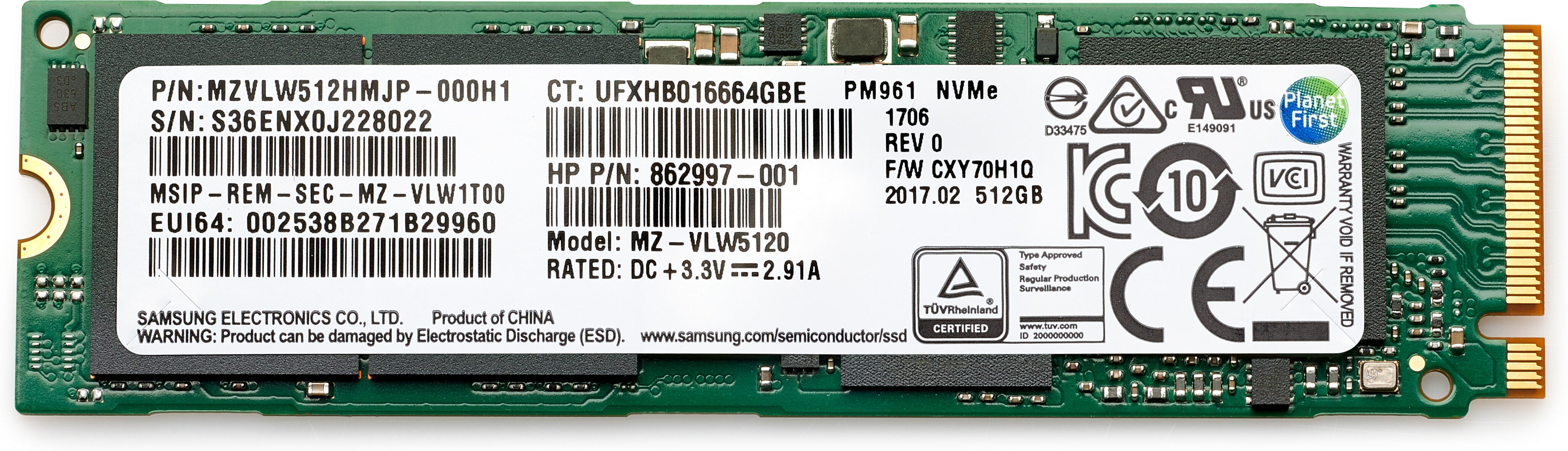 HP 1TB PCIe 4x4 NVMe TLC SSD M.2 PCI Express 4.0 [406L7AA]