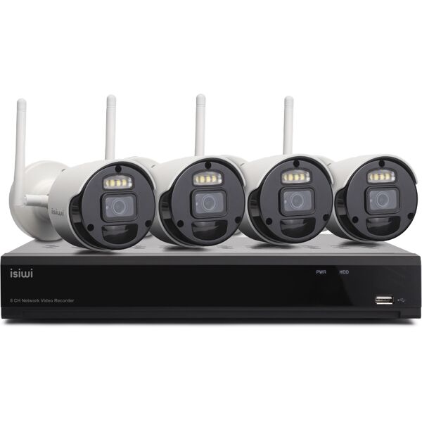 isiwi connect s4 sferico telecamera di sicurezza ip interno e esterno soffitto/muro [isw-k1n8bf2mp-4 gen1]