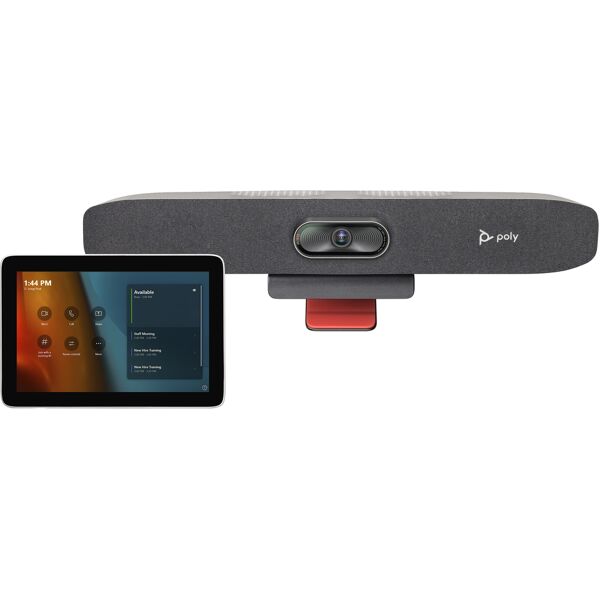 poly telecamera per videoconferenza  studio small room kit for ms teams: r30 usb video bar with gc8 (abb) [9c923aa]