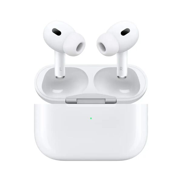 apple cuffia con microfono  airpods pro (seconda generazione) (2nd generation) cuffie wireless in-ear musica e chiamate bluetooth bianco [mqd83zm/a]