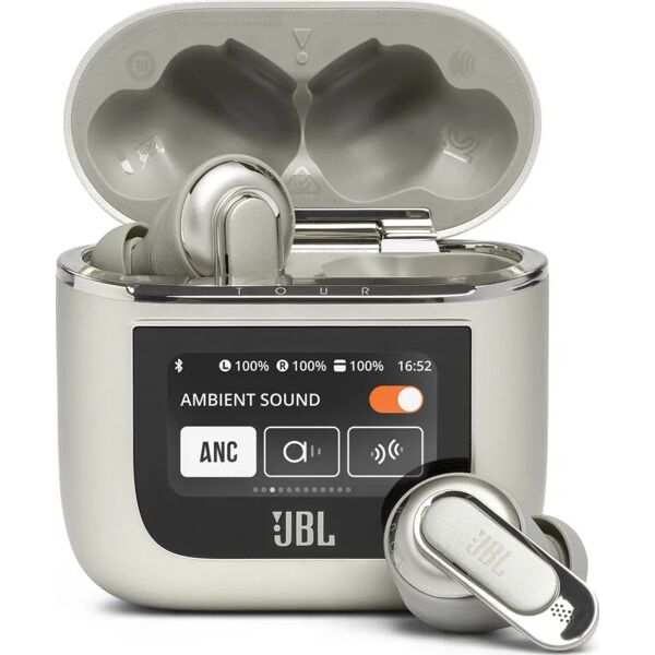 jbl cuffia con microfono  tour pro 2 cuffie wireless in-ear musica e chiamate bluetooth grigio [tourpro2cpg]