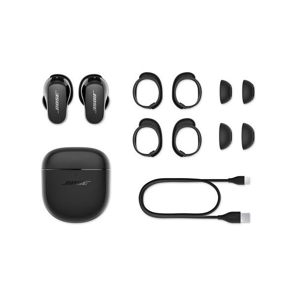 bose cuffia con microfono  earbuds ii auricolare wireless in-ear musica e chiamate usb tipo-c bluetooth nero [870730-0010]