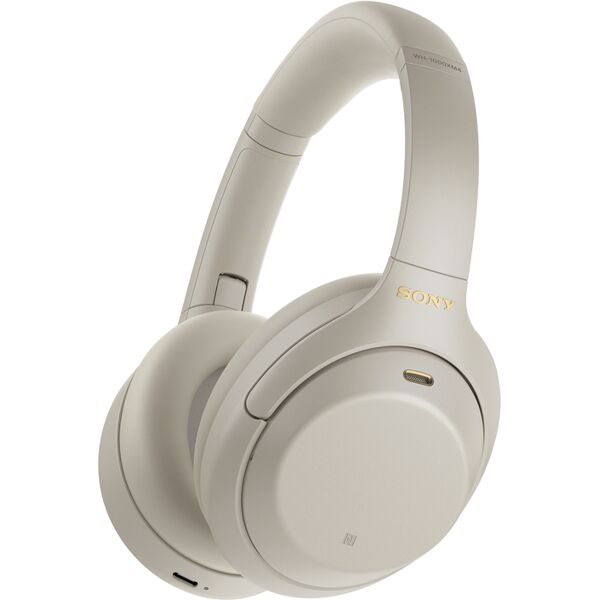 sony cuffia con microfono  wh-1000xm4 - cuffie bluetooth wireless hd noise cancelling evoluto, microfono per phone-call, alexa built-in, google assistant e siri batteria fino a 30 ore (argento, 2020) [wh1000xm4s.ce7]