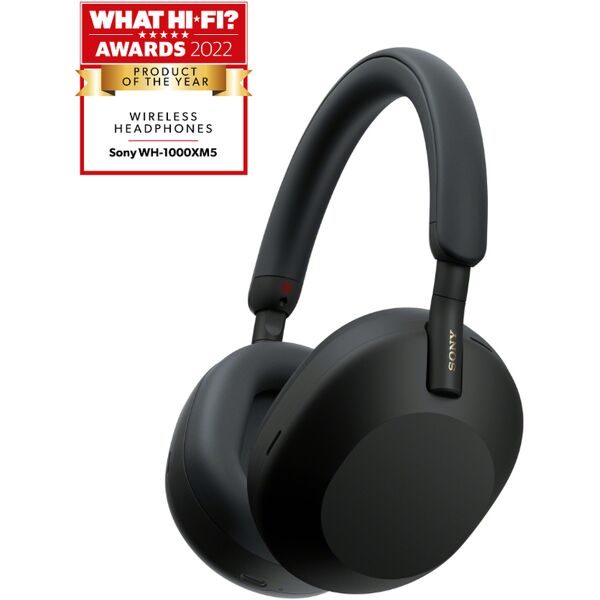 sony cuffia con microfono  wh-1000xm5 cuffie con cavo e senza a padiglione musica chiamate bluetooth nero [wh1000xm5b.ce7]