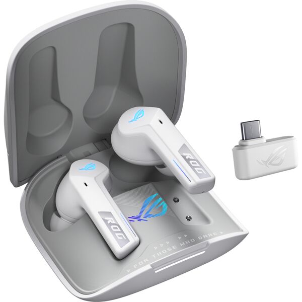 asus cuffia con microfono  rog cetra true wireless speednova auricolare stereo (tws) in-ear giocare bluetooth bianco [90yh03y0-btua10]