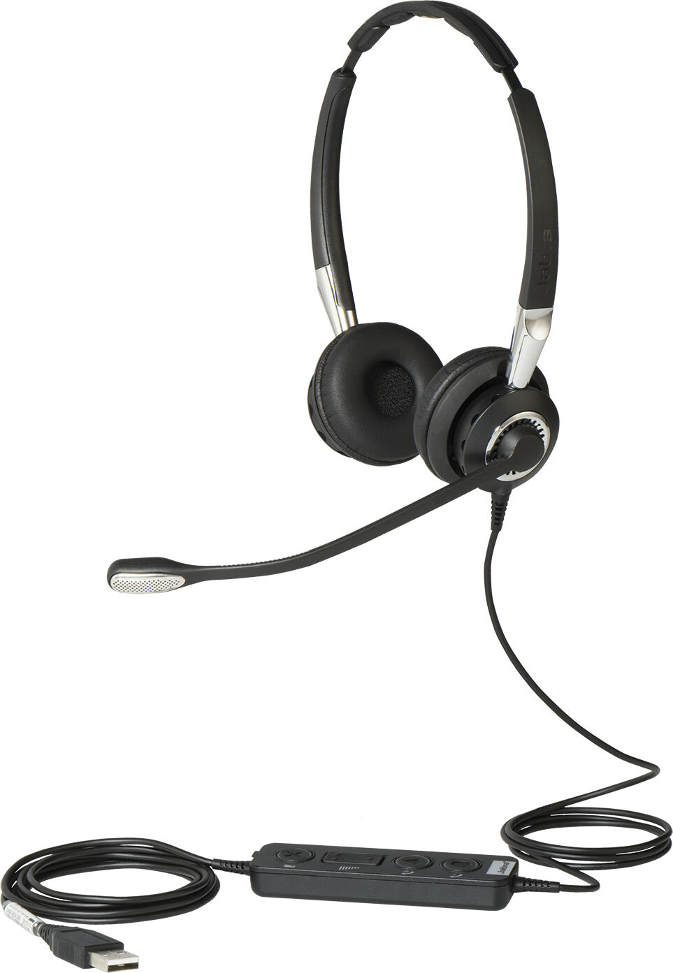 Jabra Cuffia con microfono  Biz 2400 II USB Duo CC MS Auricolare Cablato A Padiglione Ufficio Nero, Argento [2499-829-309]