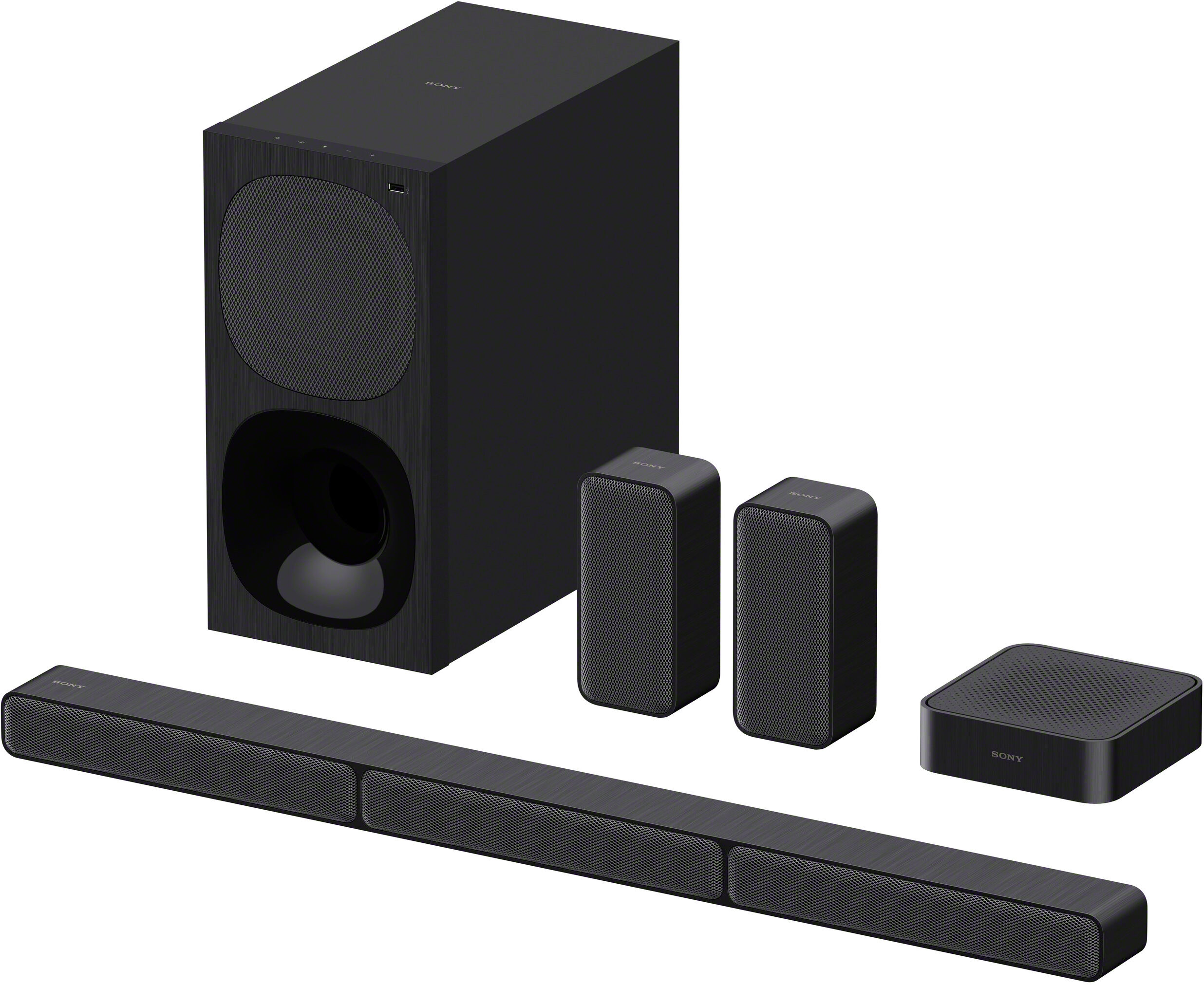 Sony Altoparlante soundbar  HT S40R – Soundbar TV a 5.1 canali, dolby Digital, con autoparlanti posteriori wireless (Nero) [HTS40R.CEL]