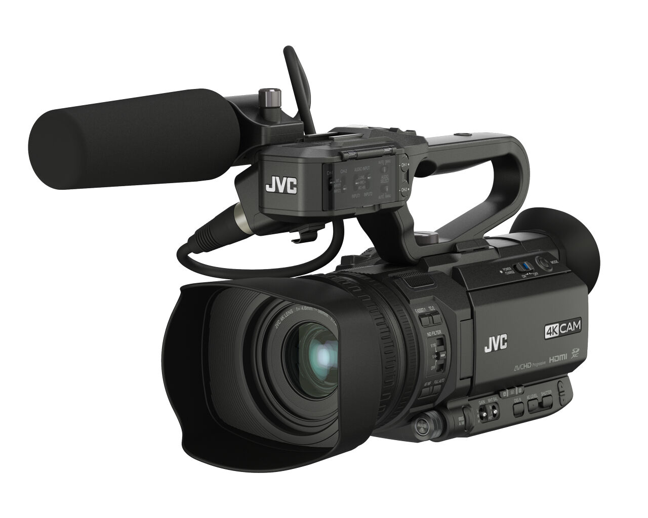 JVC GY-HM180E videocamera 12,4 MP CMOS 4K Ultra HD Nero [GYHM180E]