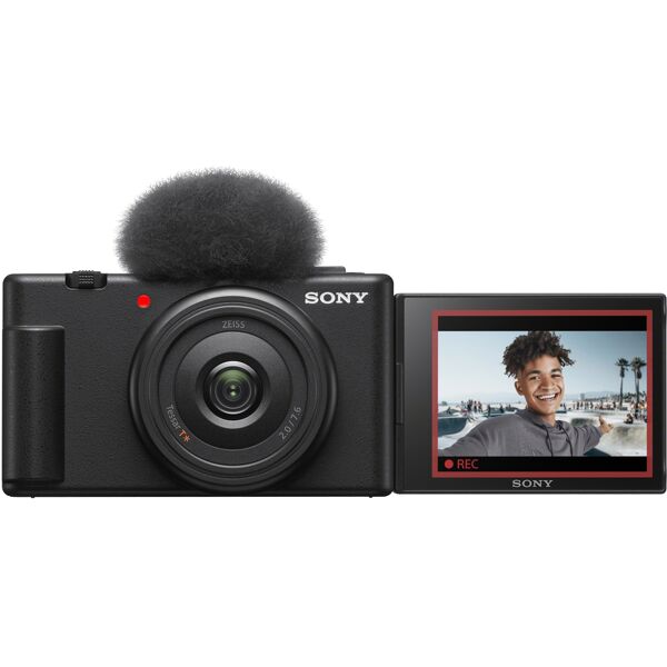 sony vlog camera zv-1f di   fotocamera digitale (schermo orientabile, video in 4k, slow motion, funzionalità per vlog) - nera [zv1fbdi.eu]