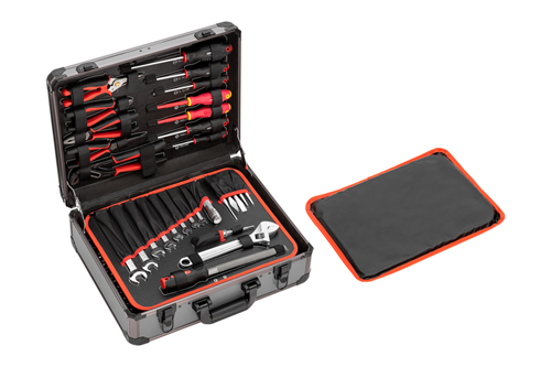GEDORE set universale ALLROUND rosso in valigetta di alluminio, 138 pezzi, attrezzi con cricchetto reversibile, SW 8mm - 24mm [R46007138]