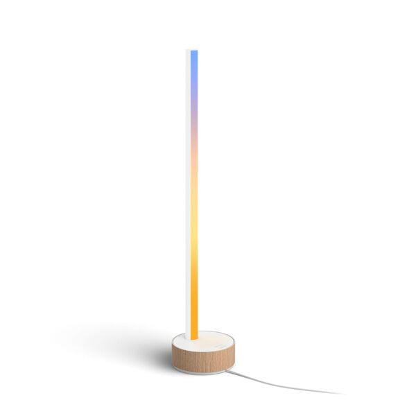 philips hue white and color ambiance gradient signe lampada smart tavolo effetto legno [929003479601]