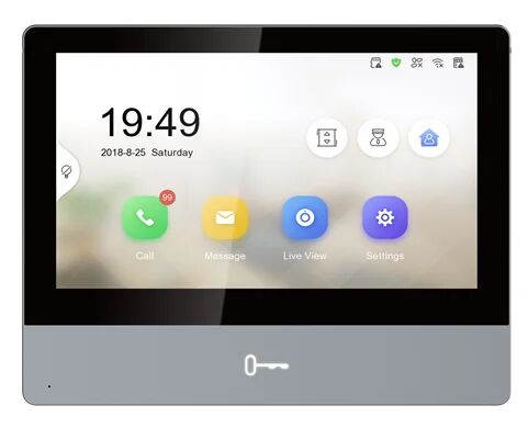 Hikvision Digital Technology DS-KH8350-WTE1 sistema per video-citofono 17,8 cm (7") Nero, Grigio [DS-KH8350-WTE1/EU]