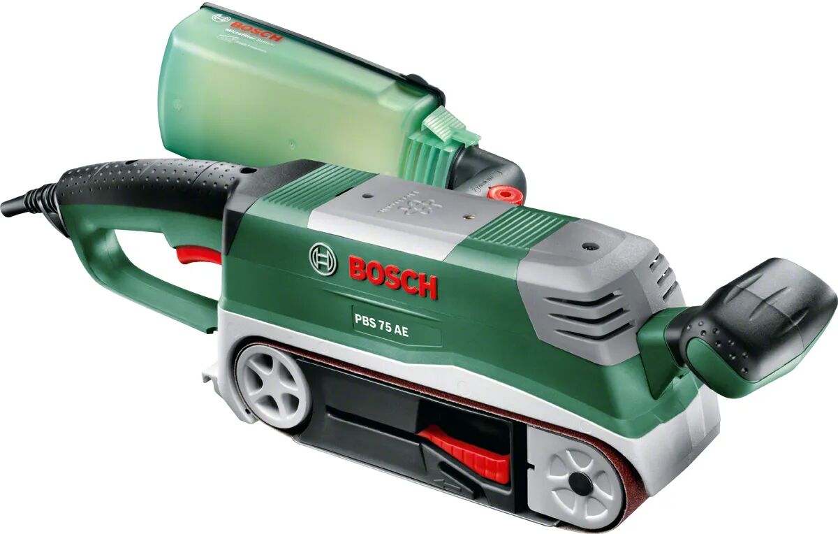 bosch pbs 75 ae set levigatrice a nastro verde, grigio 750 w