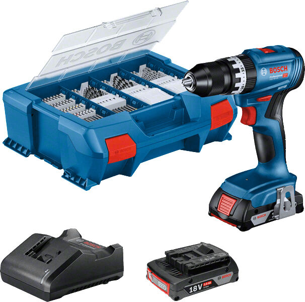 bosch avvitatore a batteria  gsb 18v-45 1900 giri/min nero, blu [06019k3306]