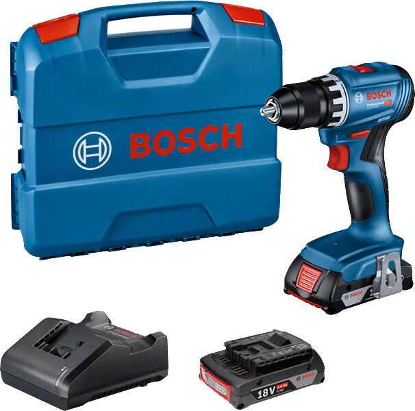 bosch trapano  gsr 18v-45 1900 giri/min 900 g nero, blu, rosso [06019k3202]