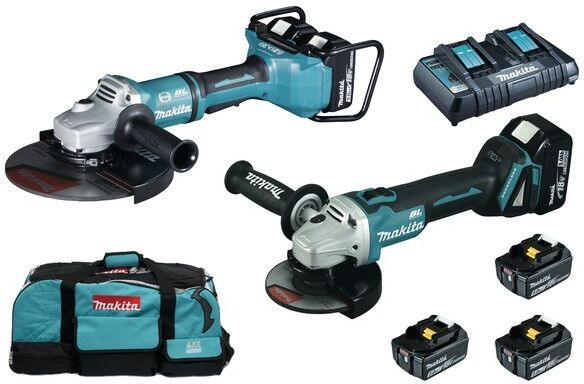 makita dlx2245pt1 set smerigliatrice angolare a batt. [dlx2245pt1]