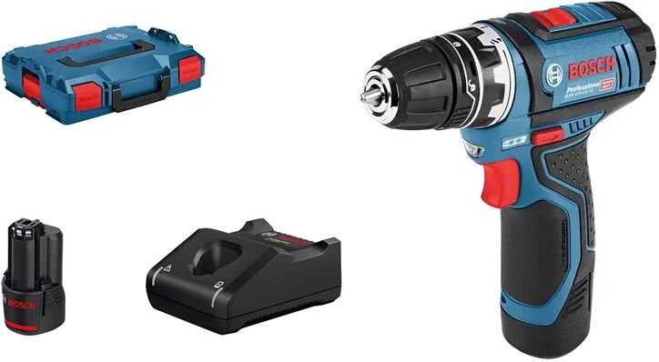 Bosch Trapano  GSR 12V-15 FC Flex Professional 1300 Giri/min Senza chiave 600 g Nero, Blu [06019F6001]