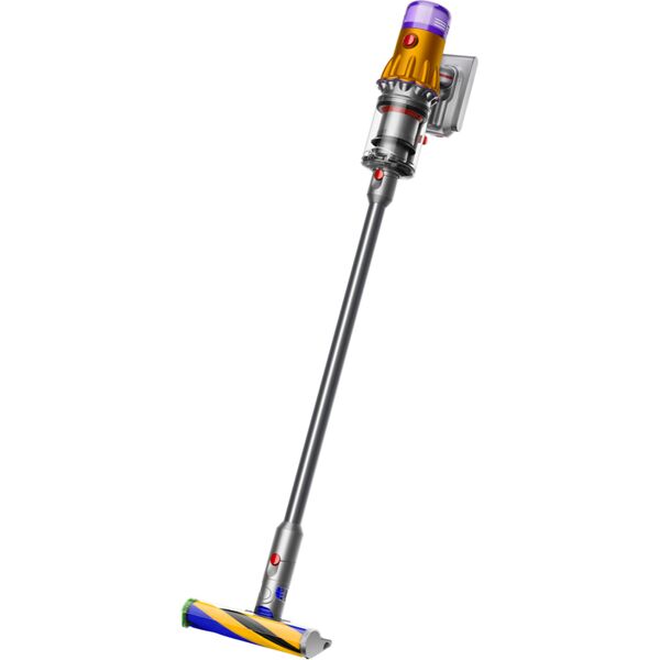 dyson aspiratore portatile  v12 detect slim absolute aspirapolvere senza filo nichel, giallo senza sacchetto [v12 slim]