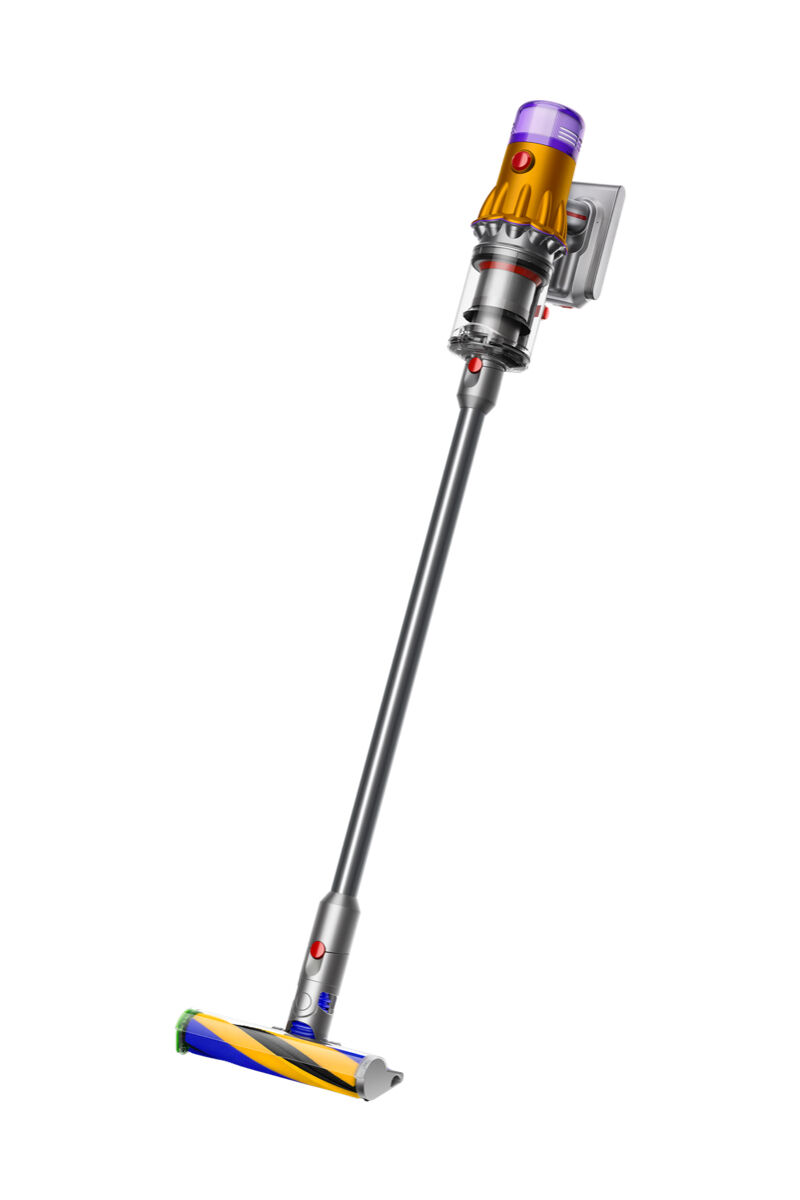 dyson aspiratore portatile  v12 detect slim absolute aspirapolvere senza filo nichel, giallo senza sacchetto [v12 slim]