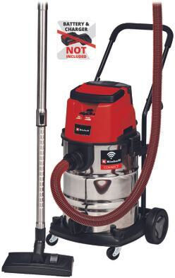 einhell aspirapolvere  tp-vc 36/30 s auto solo 30 l aspiratore a cilindro secco e bagnato 36 w [2347143]