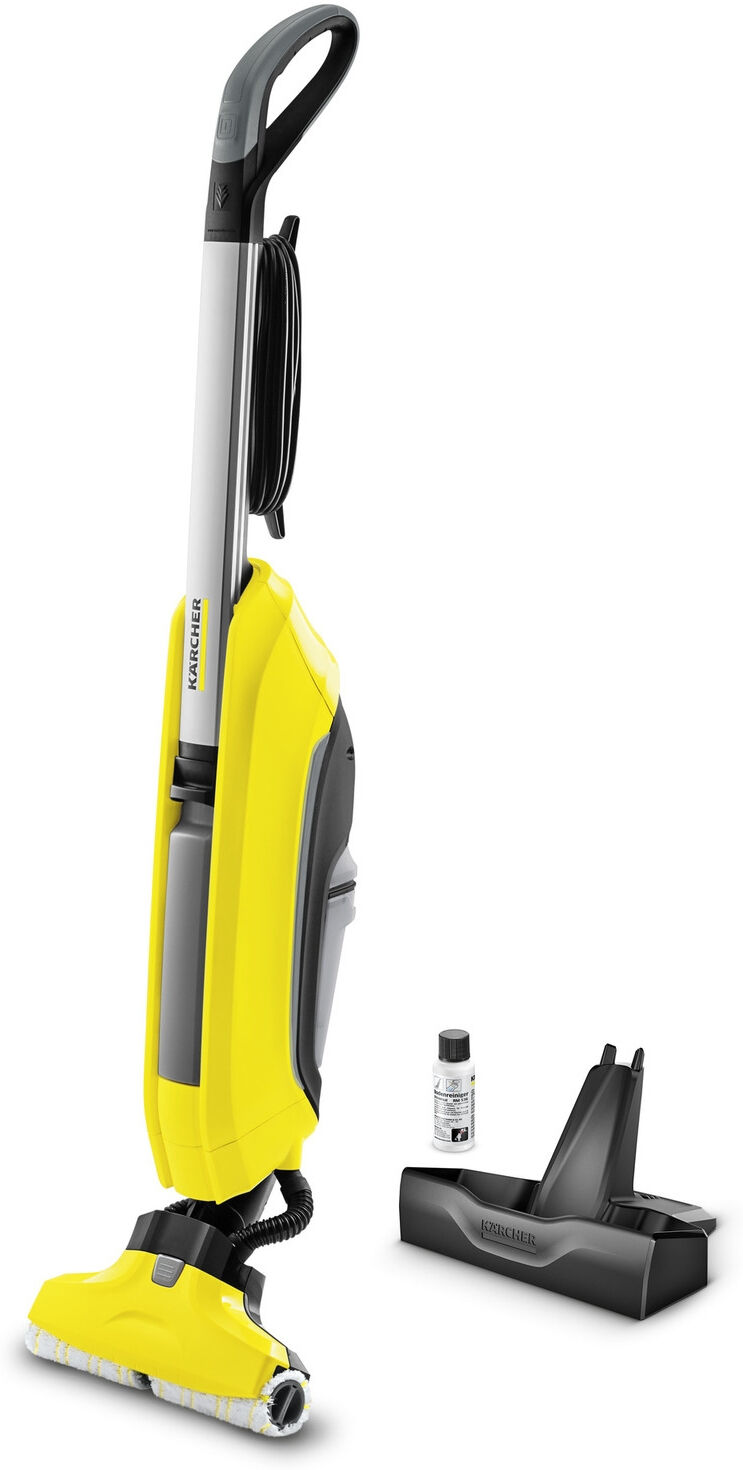 Kärcher Scopa elettrica  FC 5 Cordless Aspirapolvere a bastone Batteria Secco e bagnato Senza sacchetto Nero, Argento, Giallo [1.055-601.0]