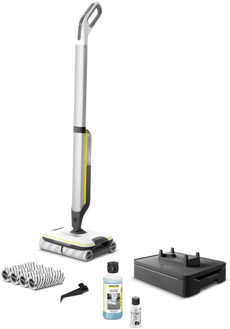 Kärcher Scopa elettrica  FLOOR CLEANER FC 7 CORDLESS PREMIUM Senza sacchetto Argento, Giallo [1.055-760.0]